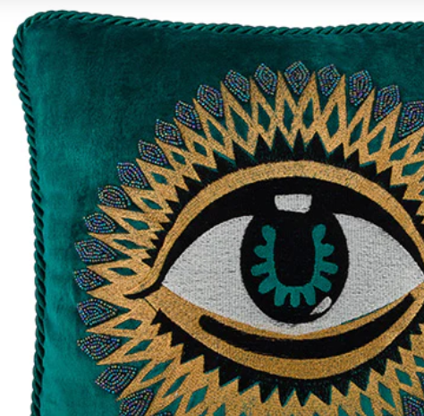 Eye Of Horus Turq Cushion Cover